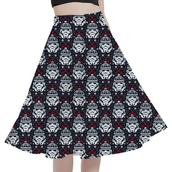 A-Line Pocket Skirt - Stormtrooper Ugly Christmas Holiday Sweater