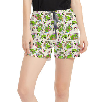 Women's Run Shorts with Pockets - Tangled Pascal Paints
