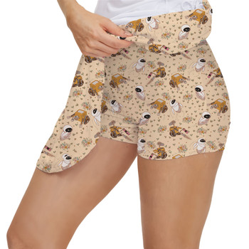 Women's Skort - Floral Wall-E and Eve