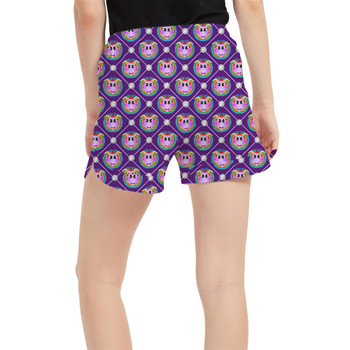 Women's Run Shorts with Pockets - Geometric Figment