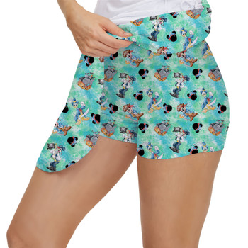 Women's Skort - Mickey Donald Goofy Pirate Crew