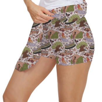 Women's Skort - Hand Drawn Animal Kingdom