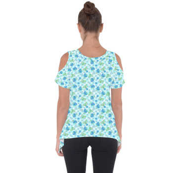Cold Shoulder Tunic Top - Summer Fruits - Blueberry