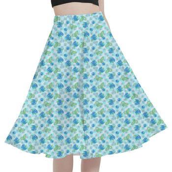 A-Line Pocket Skirt - Summer Fruits - Blueberry