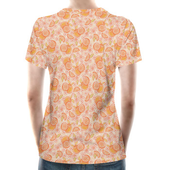 Women's Cotton Blend T-Shirt - Summer Fruits - Oranges