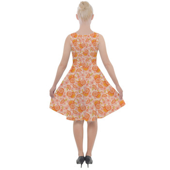 Skater Dress with Pockets - Summer Fruits - Oranges