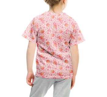 Youth Cotton Blend T-Shirt - Summer Fruits - Peaches