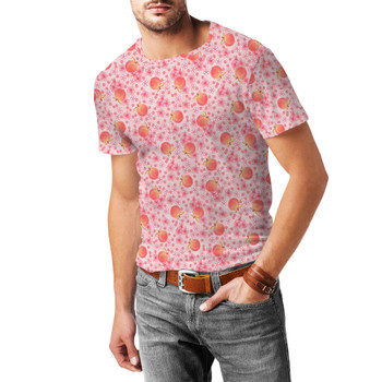 Men's Cotton Blend T-Shirt - Summer Fruits - Peaches