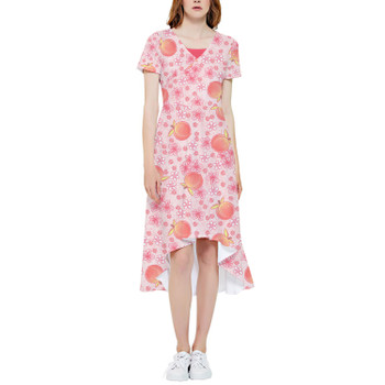 High Low Midi Dress - Summer Fruits - Peaches