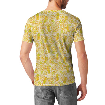 Men's Cotton Blend T-Shirt - Summer Fruits - Pineapple