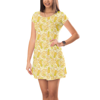 Short Sleeve Dress - Summer Fruits - Pineapple