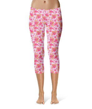 Sport Capri Leggings - Summer Fruits - Strawberry