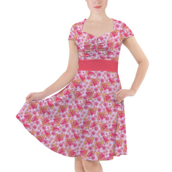 Sweetheart Midi Dress - Summer Fruits - Strawberry