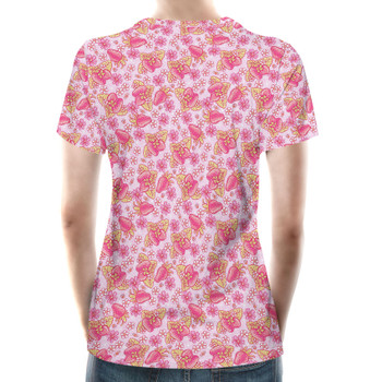 Women's Cotton Blend T-Shirt - Summer Fruits - Strawberry