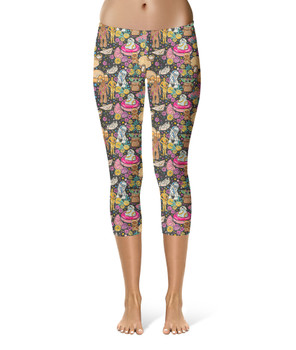 Sport Capri Leggings - Tropical Space Wars