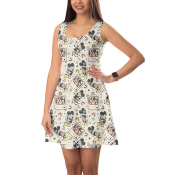 Sleeveless Flared Dress - Happy Mickey