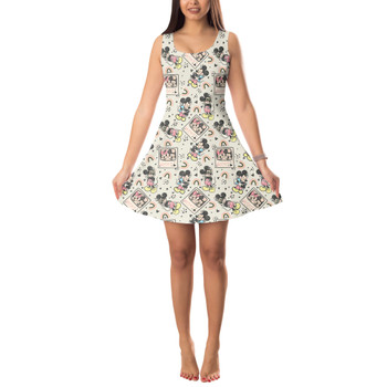 Sleeveless Flared Dress - Happy Mickey