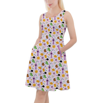 Skater Dress with Pockets - Rapunzel Princess Icons