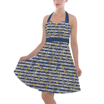 Halter Vintage Style Dress - Cruise Mouse Ear Anchors