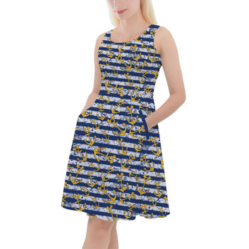 Skater Dress with Pockets - Cruise Mouse Ear Anchors