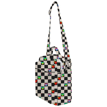 Crossbody Bag - Rainbow Checker Mouse Ears