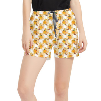 Women's Run Shorts with Pockets - Pumpkin Pooh