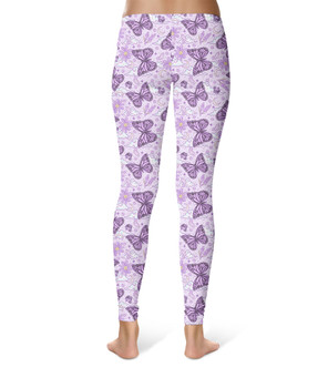 Sport Leggings - Lavender Butterflies