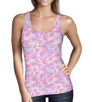 Women's Tank Top - Pink Crystal Lunar Moths