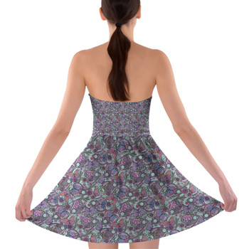 Sweetheart Strapless Skater Dress - Butterfly Planchettes