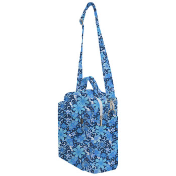 Crossbody Bag - Blue Crystal Moths