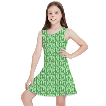 Girls Sleeveless Dress - Kawaii Pickle Party