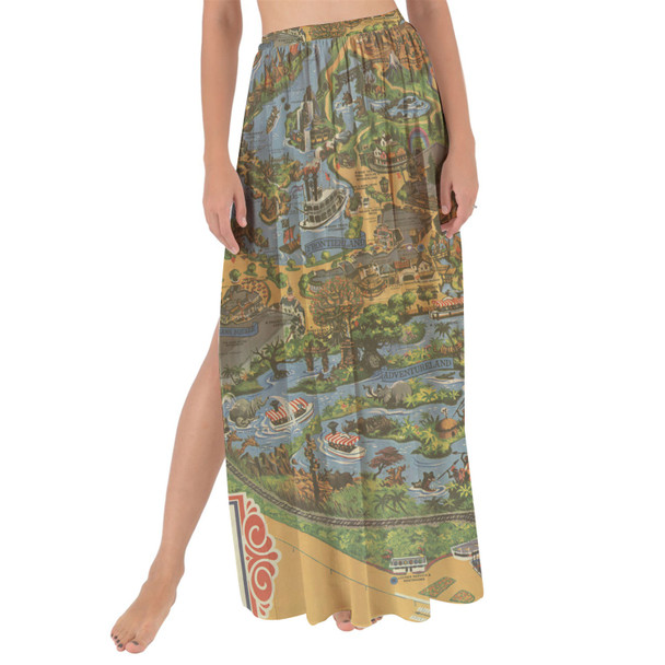 Maxi Sarong Skirt - Disneyland Vintage Map