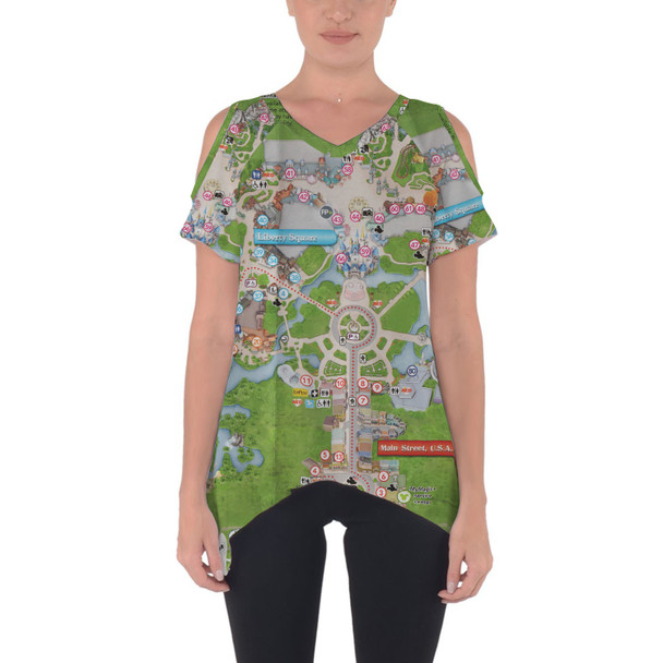 Cold Shoulder Tunic Top - Magic Kingdom Map