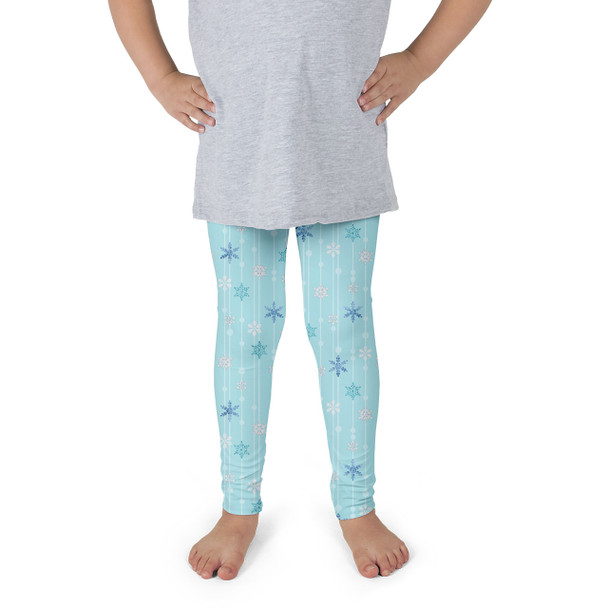 Girls' Leggings - Frozen Ice Queen Snow Flakes