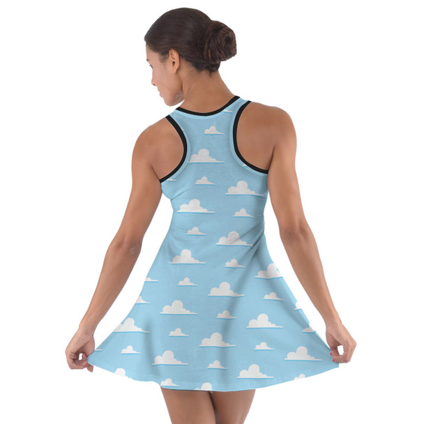 Cotton Racerback Dress - Pixar Clouds