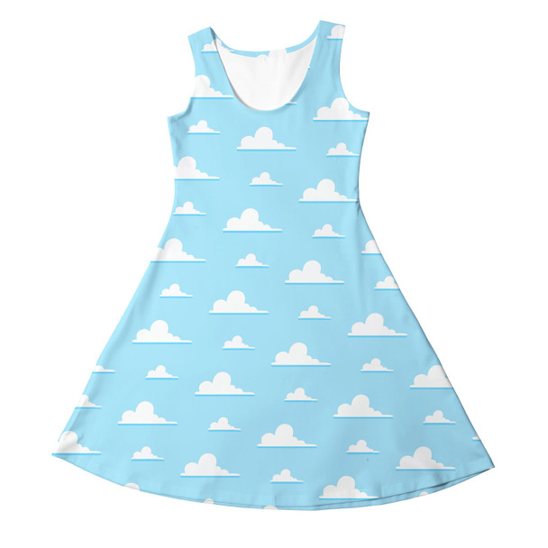 Girls Sleeveless Dress - Pixar Clouds