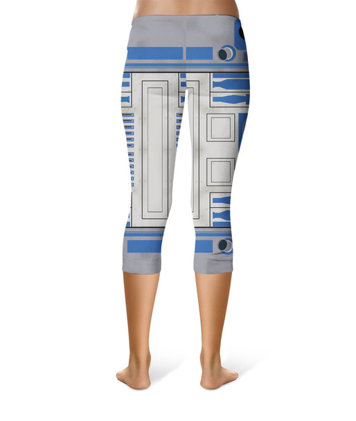 Sport Capri Leggings - Little Blue Droid