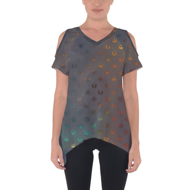 Cold Shoulder Tunic Top - Galaxy Far Away