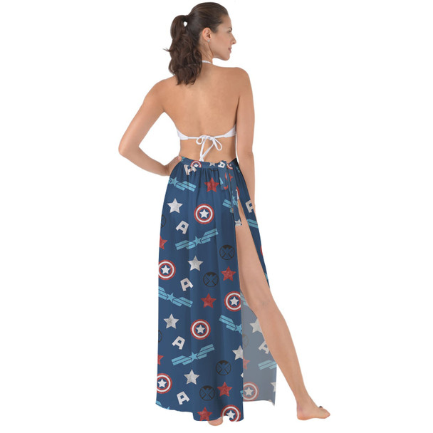 Maxi Sarong Skirt - American Superhero