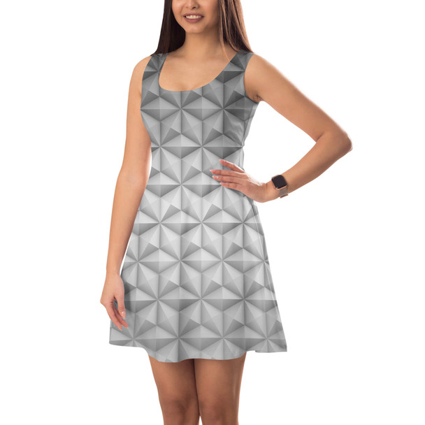 Sleeveless Flared Dress - EPCOT Icon