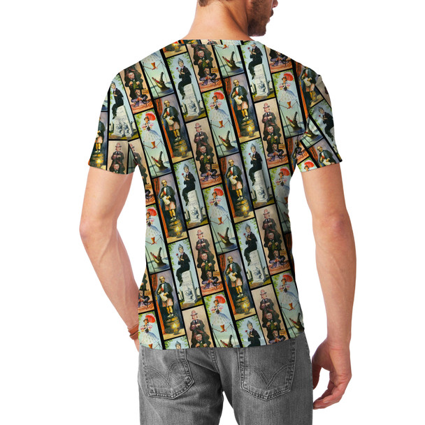 Men's Cotton Blend T-Shirt - Haunted Mansion Stretch Paintings