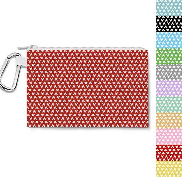 Canvas Zip Pouch - Mouse Ears Polka Dots