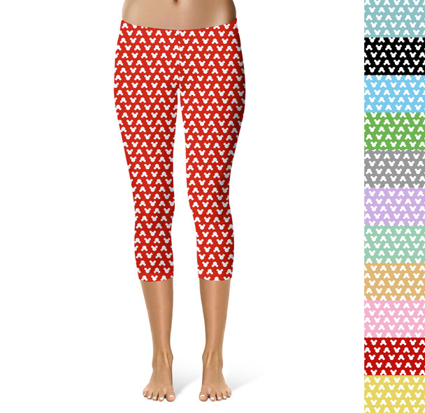 Sport Capri Leggings - Mouse Ears Polka Dots