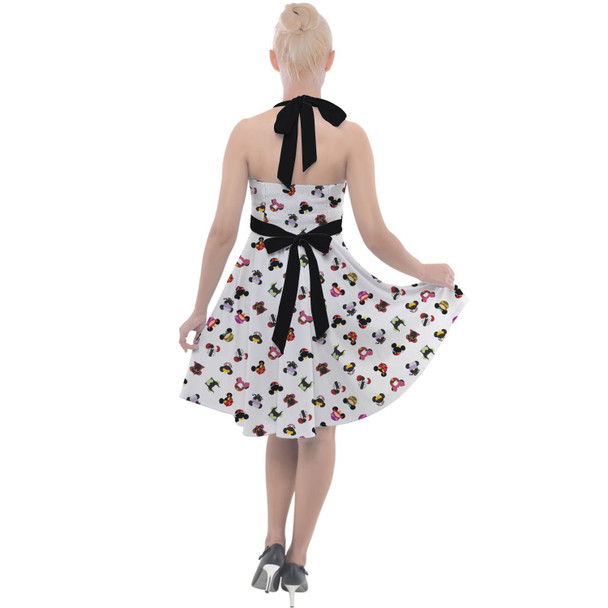 Halter Vintage Style Dress - Villains Mouse Ears