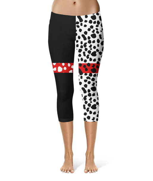 Sport Capri Leggings - Cruella de Vil Villains Inspired