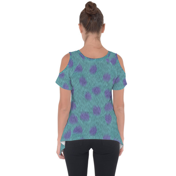 Cold Shoulder Tunic Top - Sully Fur Monsters Inc Inspired