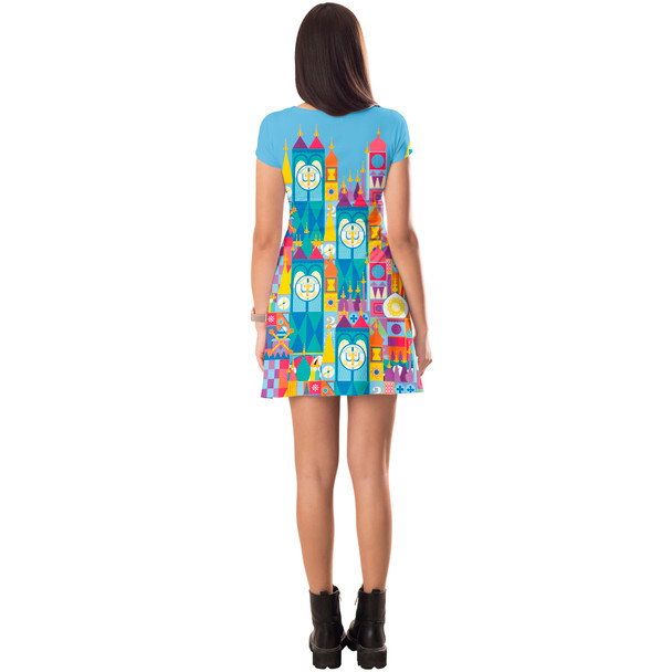 Short Sleeve Dress - Its A Small World Disney Parks Inspired