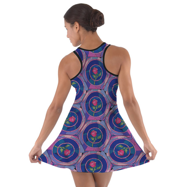 Cotton Racerback Dress - Stained Glass Rose Belle Princess Inspired