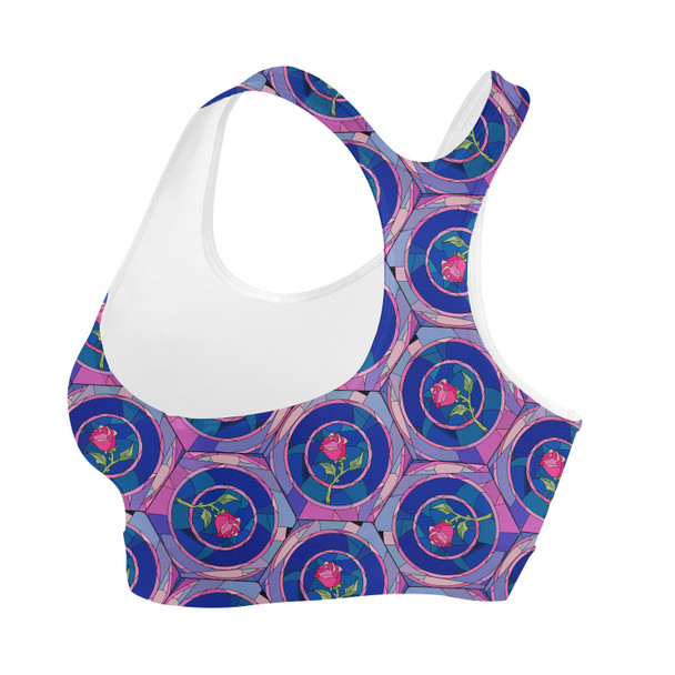 Sports Bra - Stained Glass Rose Belle Princess Inspired
