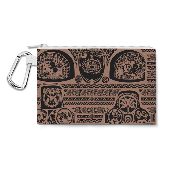 Canvas Zip Pouch - Maui Tattoos Moana Inspired